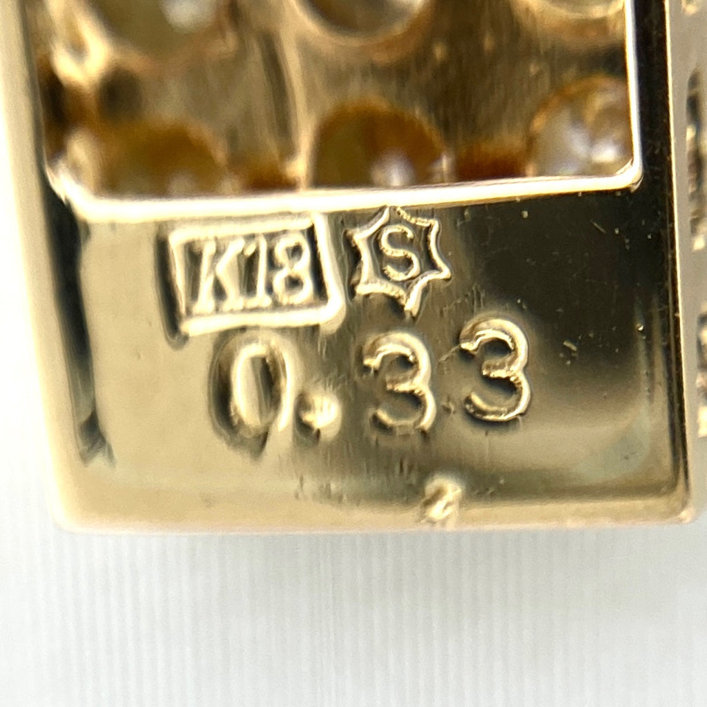 メレダイヤ デザインネックレス YG イエローゴールド ペンダント ネックレス K18 750 ダイヤモンド レディース 【中古】nbjwl