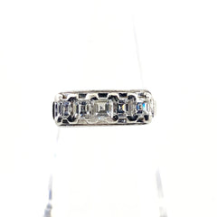 メレダイヤ デザインリング プラチナ 指輪 リング 11号 Pt900 ダイヤモンド レディース 【中古】nbjwl