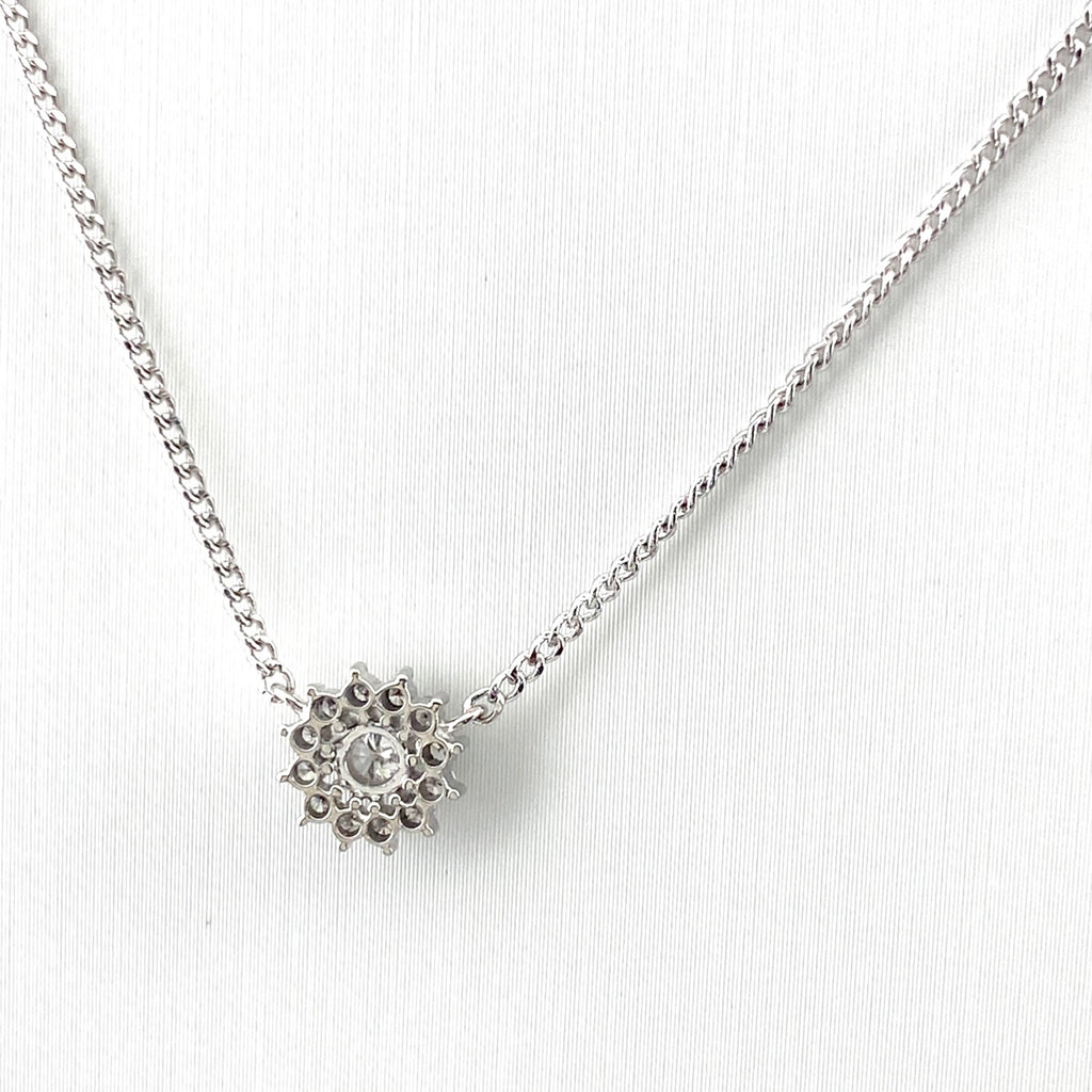 メレダイヤ デザインネックレス プラチナ ペンダント ネックレス Pt850 ダイヤモンド レディース 【中古】nbjwl