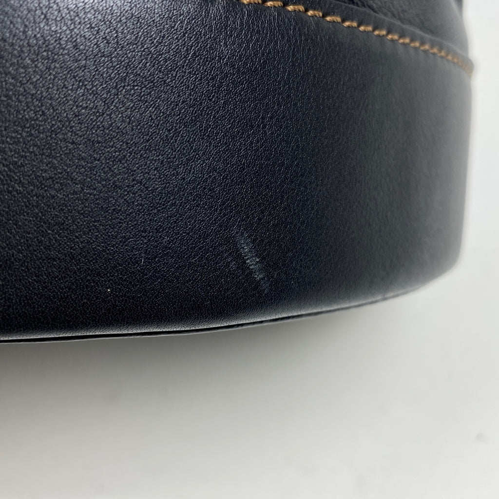 ロエベ アントン リュックサック バッグパック アナグラム リュック レザー ブラック レディース 【中古】brbag