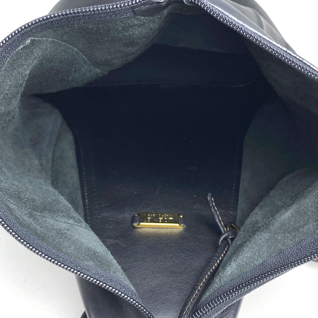 ロエベ アントン リュックサック バッグパック アナグラム リュック レザー ブラック レディース 【中古】brbag
