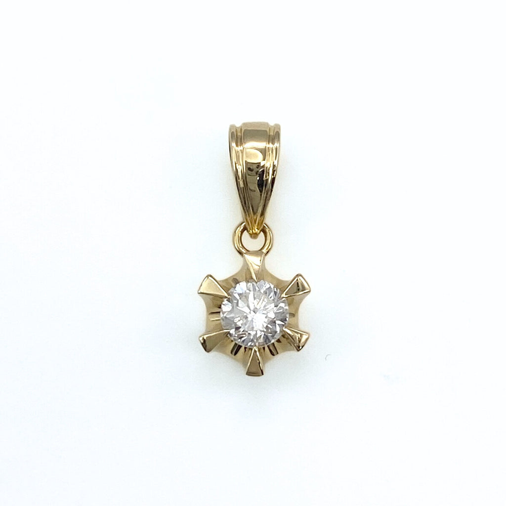 ダイヤモンド ペンダントトップ YG イエローゴールド ペンダントトップ K18 ダイヤモンド レディース 【中古】nbjwl