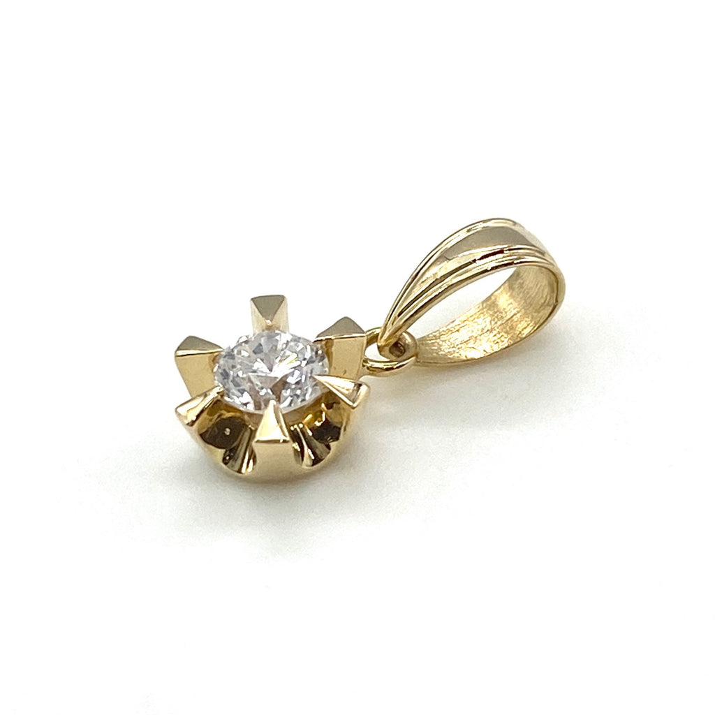 ダイヤモンド ペンダントトップ YG イエローゴールド ペンダントトップ K18 ダイヤモンド レディース 【中古】nbjwl