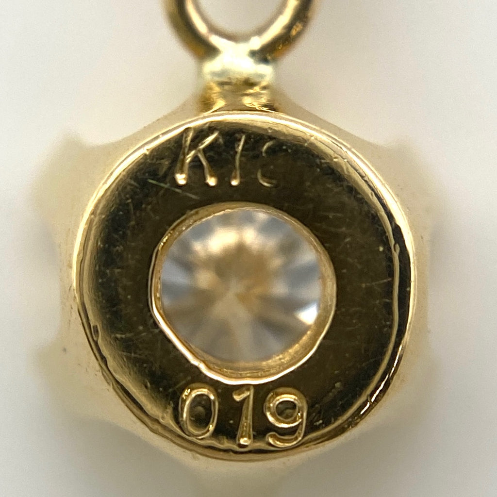 ダイヤモンド ペンダントトップ YG イエローゴールド ペンダントトップ K18 ダイヤモンド レディース 【中古】nbjwl