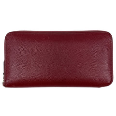 エルメス アザップ ロング シルクイン ラウンドファスナー スカーフ 長財布 レザー レッド X レディース 【中古】brbag