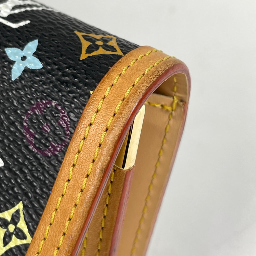 ルイ・ヴィトン ポルトトレゾール インターナショナル 三つ折り 長財布 モノグラムマルチカラー ノワール(ブラック) M92658 レディース 【中古】brbag