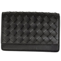 ボッテガヴェネタ イントレチャート カードケース 名刺入れ カードケース レザー ダークブラウン レディース 【中古】brbag