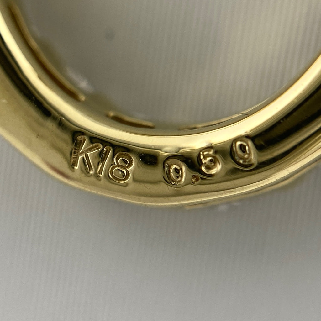 メレダイヤ デザインネックレス YG イエローゴールド ペンダント ネックレス K18 ダイヤモンド レディース 【中古】nbjwl