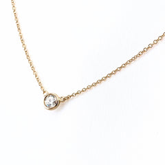 ティファニー バイザヤード ネックレス PG ピンクゴールド ペンダント ダイヤモンド 1Pダイヤ エルサ・ペレッティ ネックレス 750 ダイヤモンド レディース 【中古】brjwl