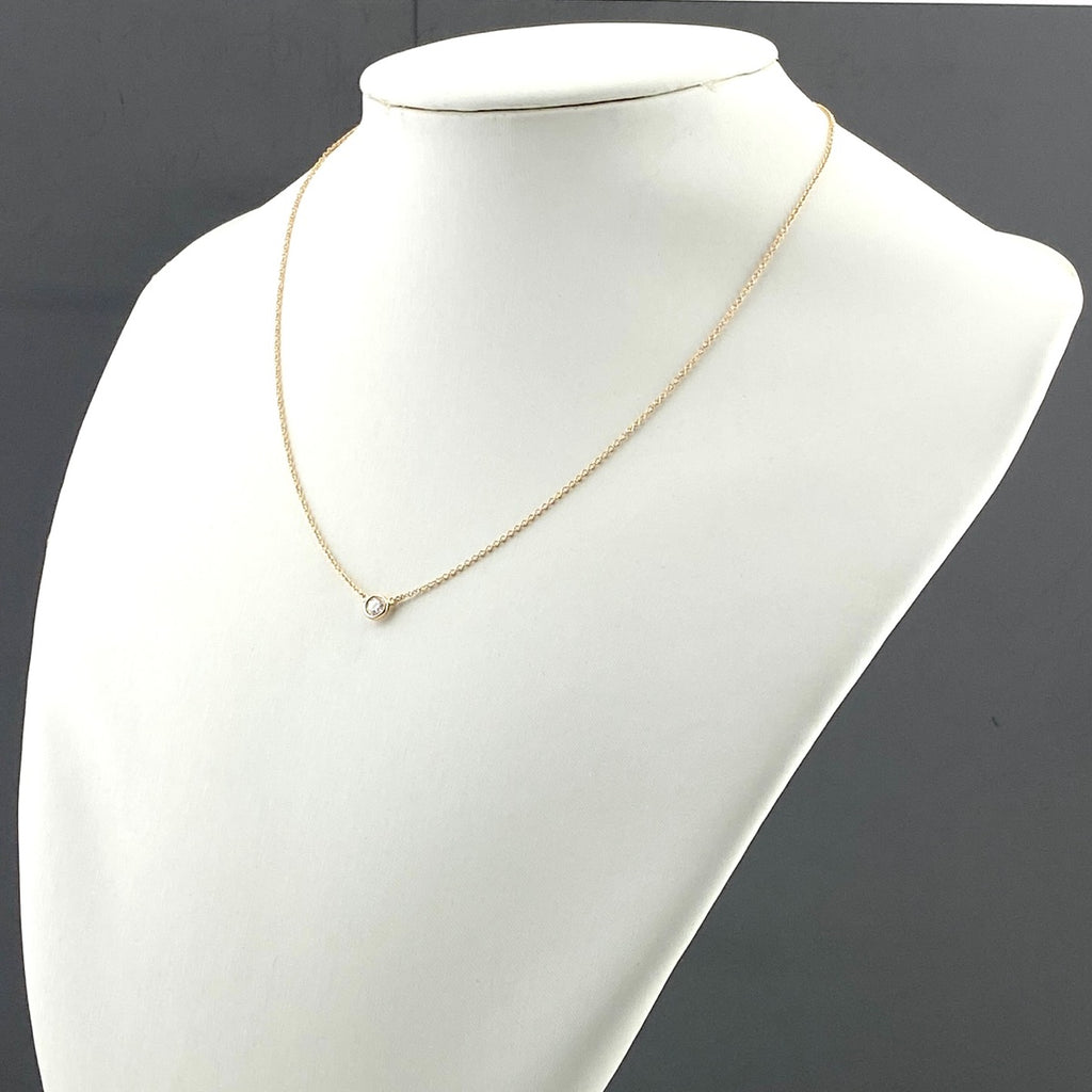 ティファニー バイザヤード ネックレス PG ピンクゴールド ペンダント ダイヤモンド 1Pダイヤ エルサ・ペレッティ ネックレス 750 ダイヤモンド レディース 【中古】brjwl