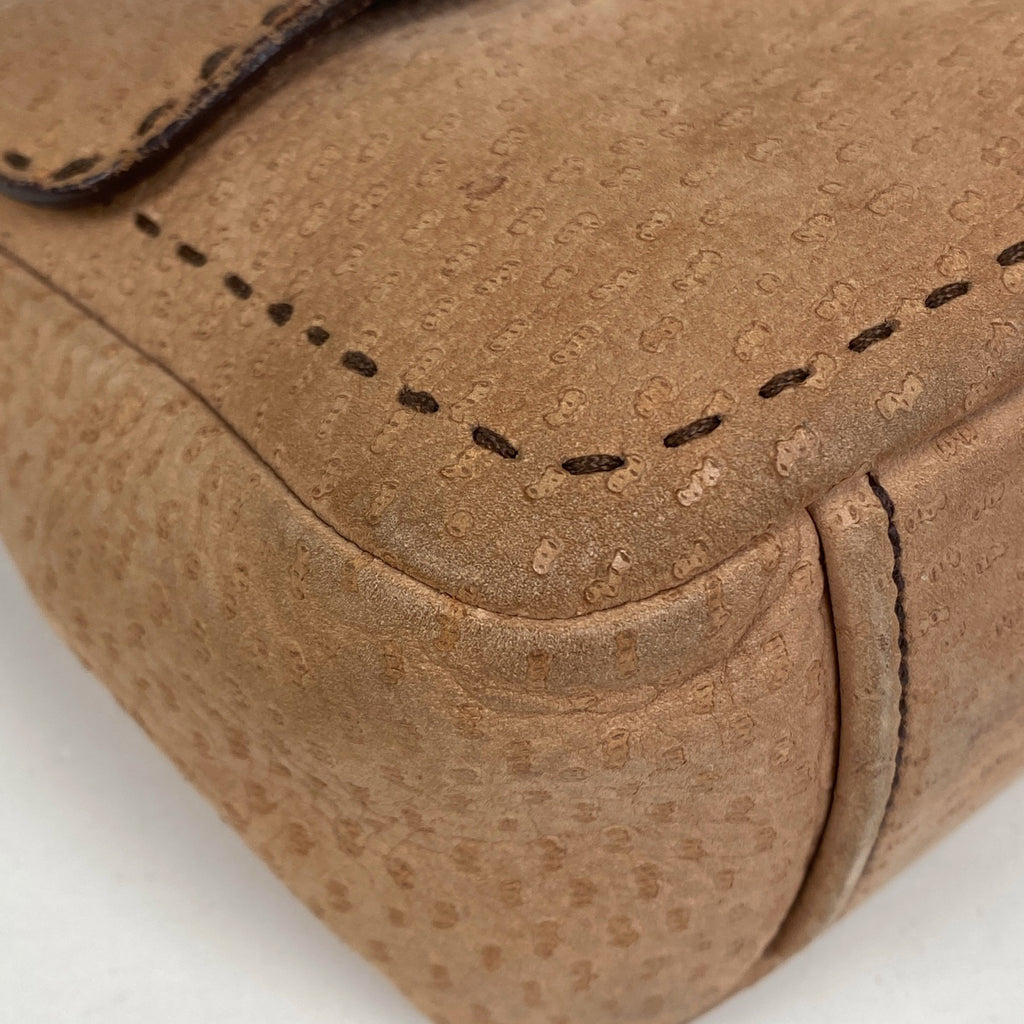 プラダ ロゴプレート ハンドバッグ ワンショルダー ステッチ ハンドバッグ レザー ライトブラウン レディース 【中古】brbag