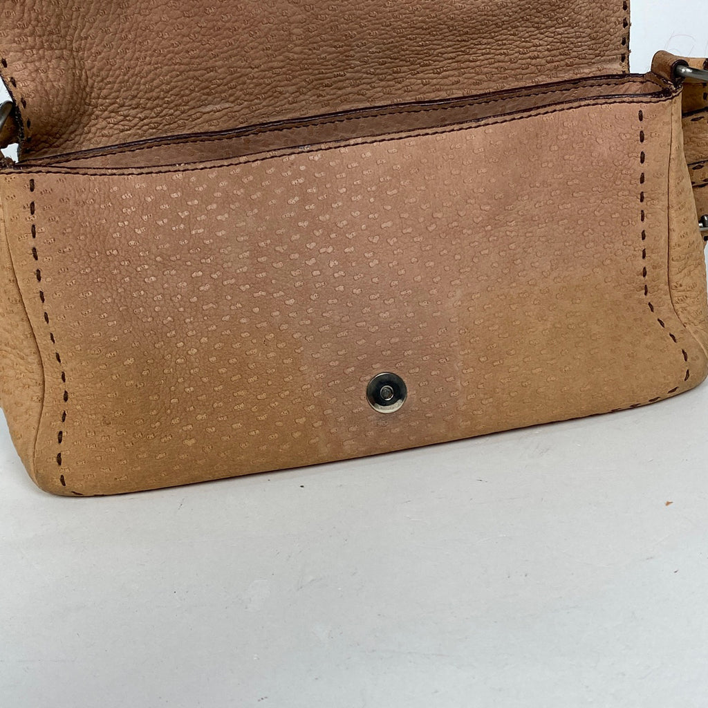 プラダ ロゴプレート ハンドバッグ ワンショルダー ステッチ ハンドバッグ レザー ライトブラウン レディース 【中古】brbag