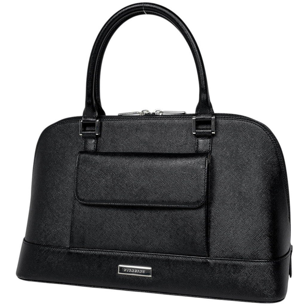 バーバリー ロゴ ハンドバッグ 2WAY ショルダーバッグ ハンドバッグ レザー ブラック レディース 【中古】brbag