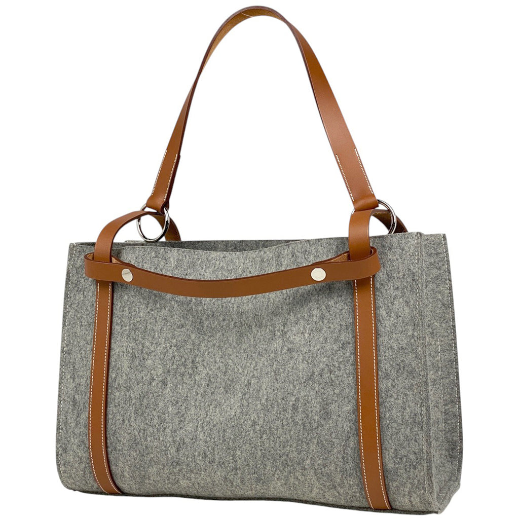 エルメス カバリコル トートバッグ ショルダーバッグ トートバッグ フェルト グレー □P レディース 【中古】brbag