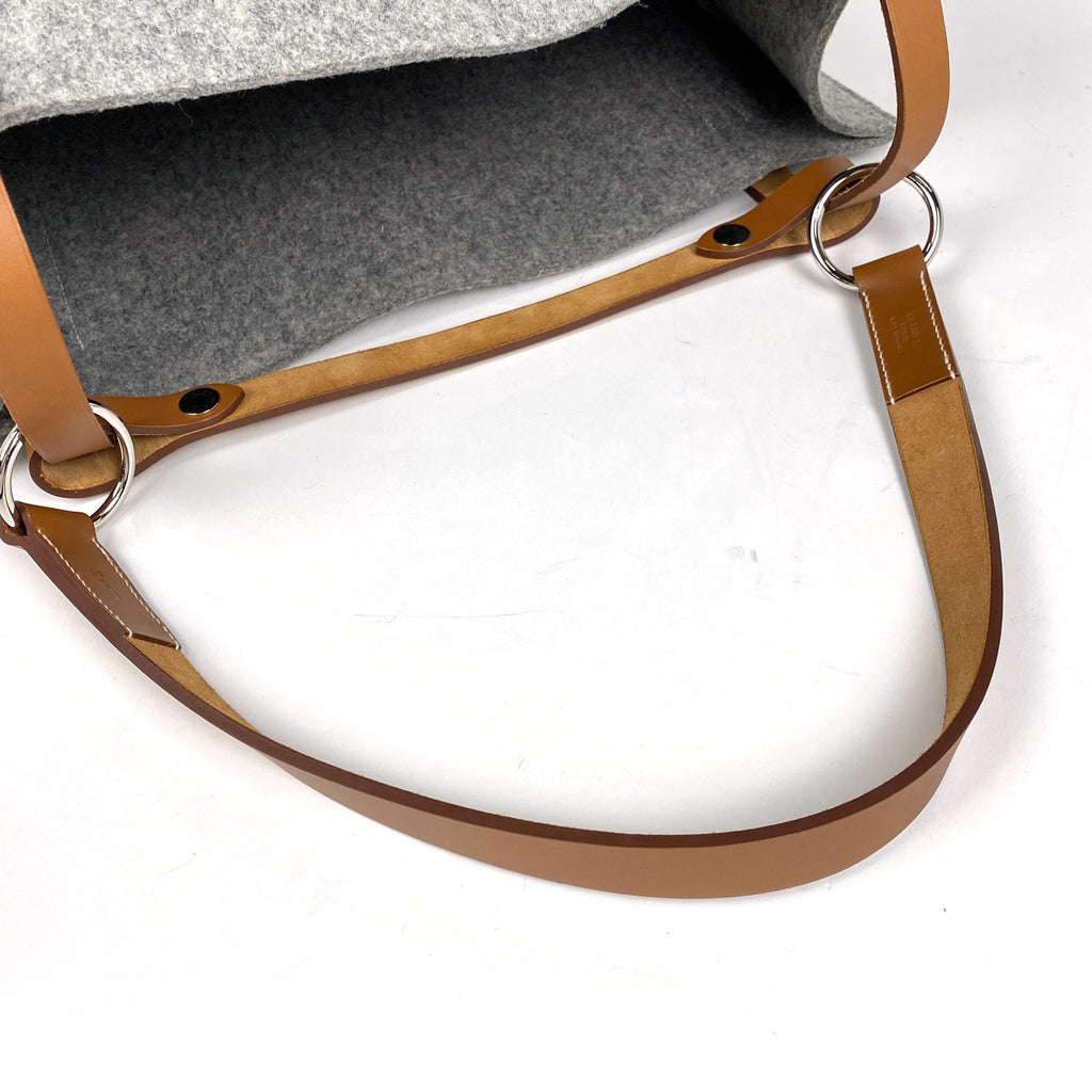 エルメス カバリコル トートバッグ ショルダーバッグ トートバッグ フェルト グレー □P レディース 【中古】brbag