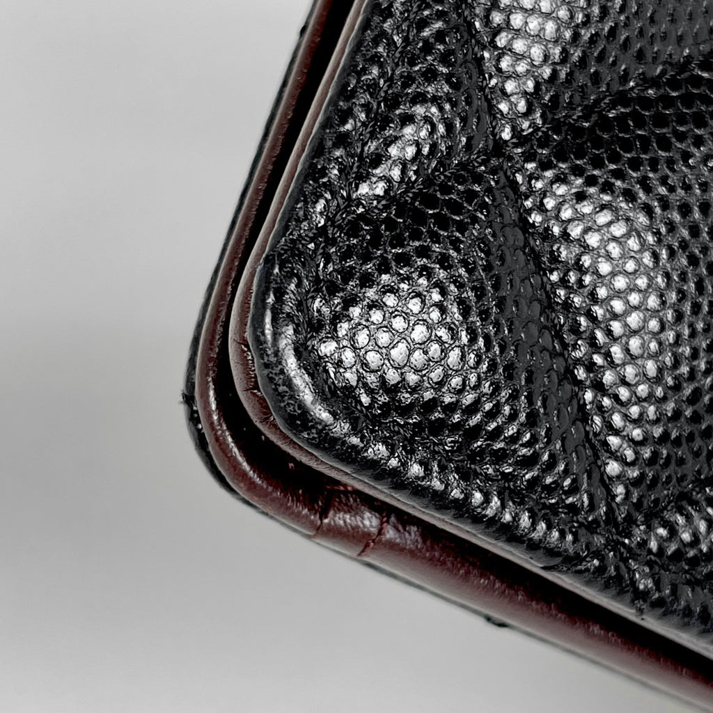 シャネル ココマーク 長財布 マトラッセ 二つ折り 長財布 キャビアスキン ブラック レディース 【中古】brbag