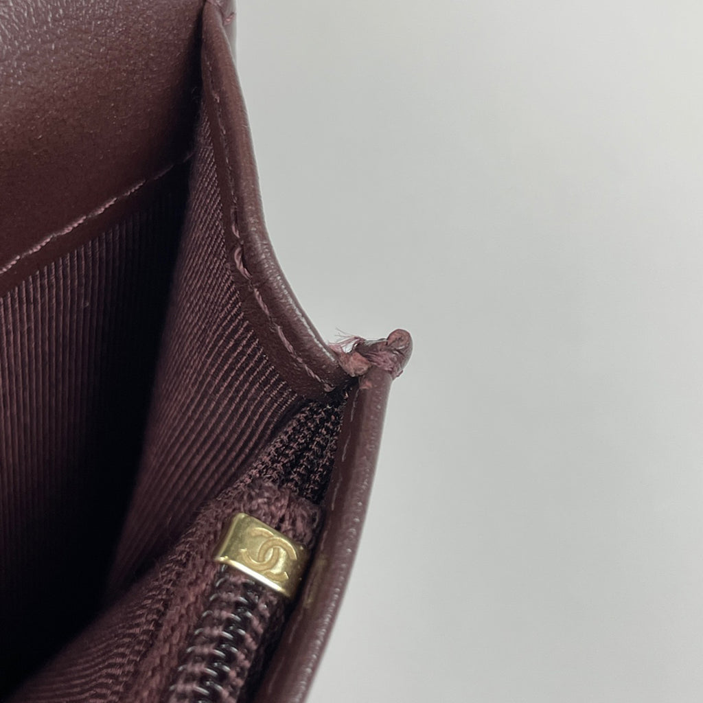 シャネル ココマーク 長財布 マトラッセ 二つ折り 長財布 キャビアスキン ブラック レディース 【中古】brbag