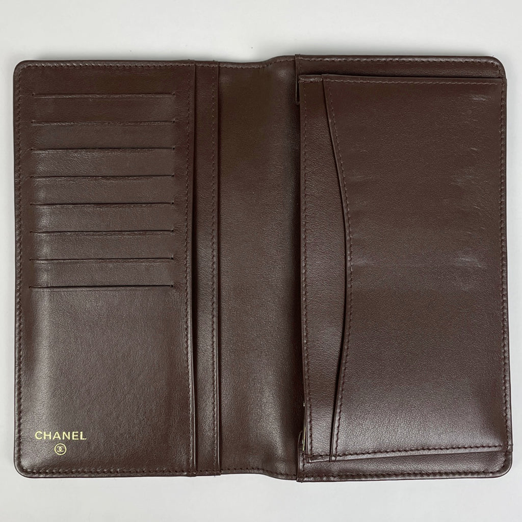 シャネル ココマーク 長財布 マトラッセ 二つ折り 長財布 キャビアスキン ブラック レディース 【中古】brbag