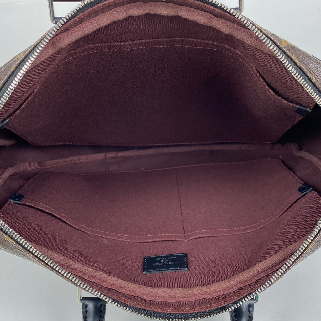 ルイ・ヴィトン PDV PM ポルトドキュマン ヴォワヤージュ ブリーフケース 2WAY ショルダーバッグ ビジネスバッグ モノグラムマカサー ブラウン ノワール(ブラック) M52005 メンズ 【中古】brbag