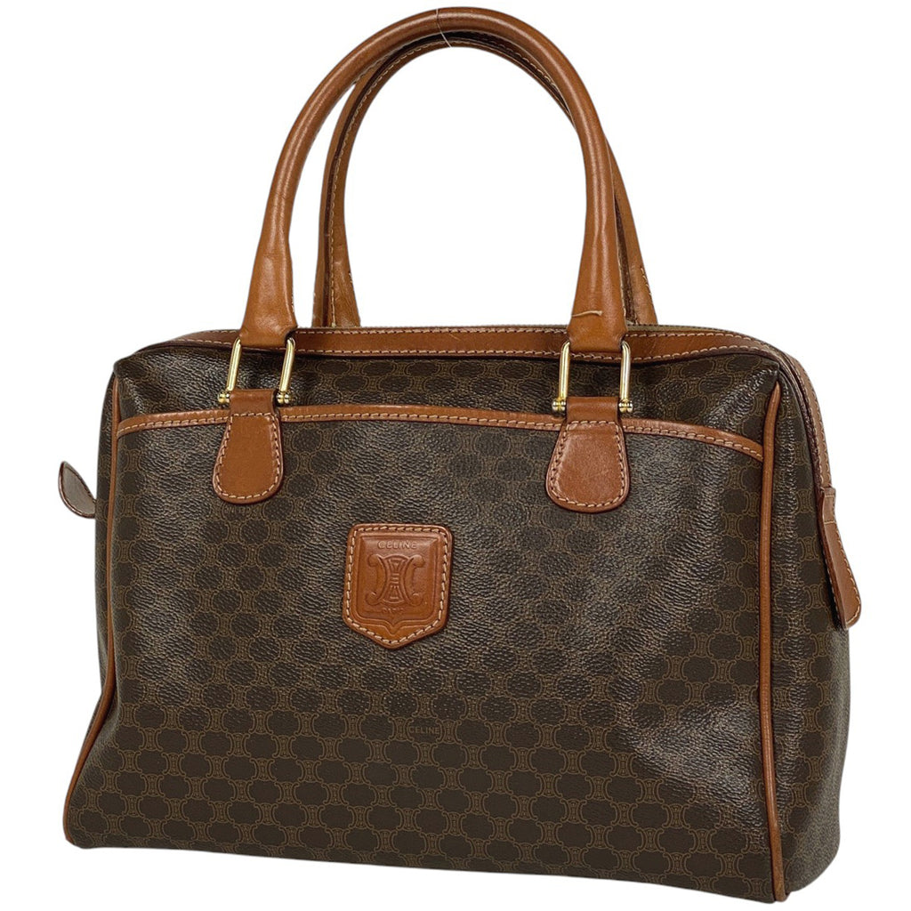 セリーヌ マカダム柄 ハンドバッグ コーティングキャンバス ブラウン レディース 【中古】brbag