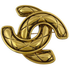 シャネル ココマーク ブローチ マトラッセ ブローチ GP ゴールド レディース 【中古】bracc