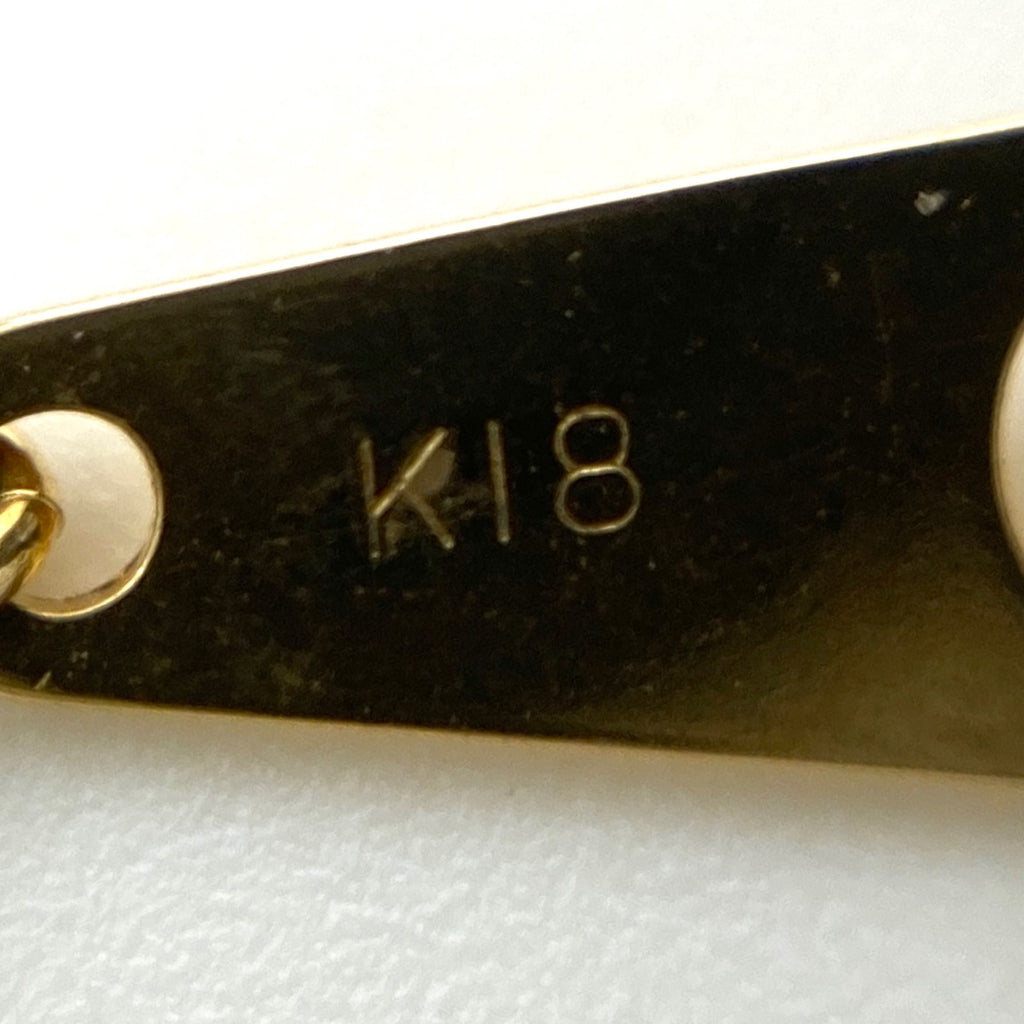 ダイヤモンド デザインネックレス YG イエローゴールド ペンダント ネックレス K18 ダイヤモンド レディース 【中古】nbjwl