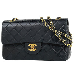 シャネル マトラッセ Wフラップ チェーン ショルダーバッグ ココマーク ショルダーバッグ レザー ブラック A01113 レディース 【中古】brbag