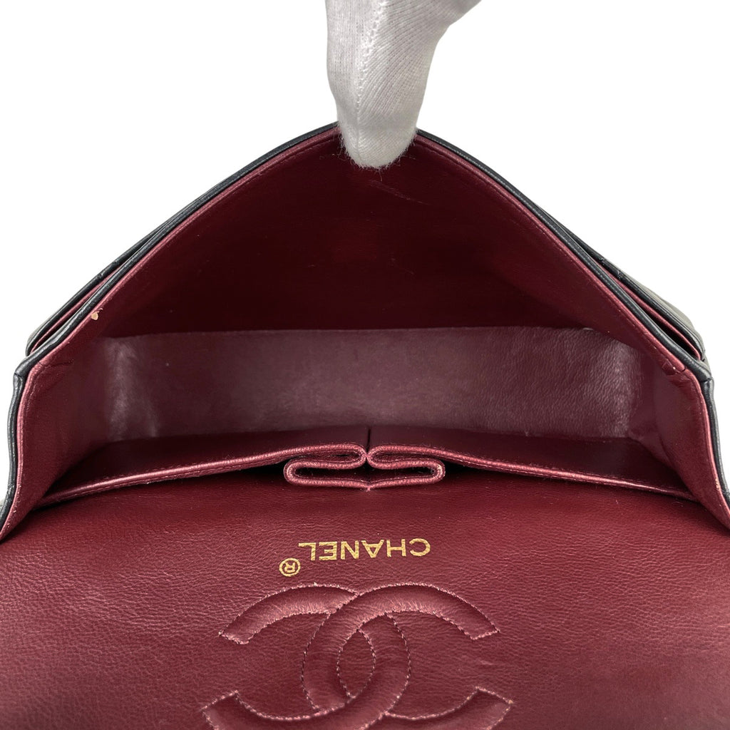 シャネル マトラッセ Wフラップ チェーン ショルダーバッグ ココマーク ショルダーバッグ レザー ブラック A01113 レディース 【中古】brbag