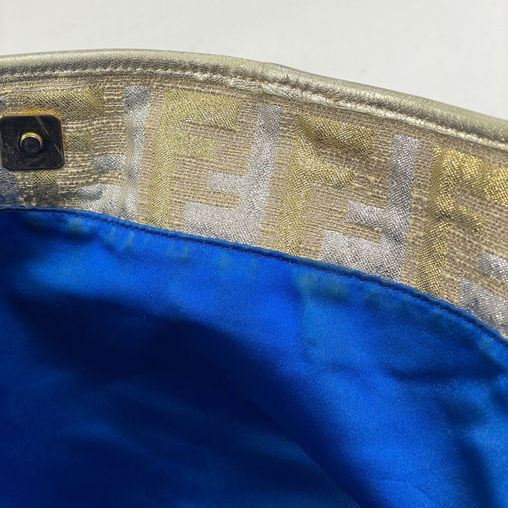 フェンディ ズッカ柄 トートバッグ ショルダーバッグ トートバッグ キャンバス ゴールド 8BH127 レディース 【中古】brbag