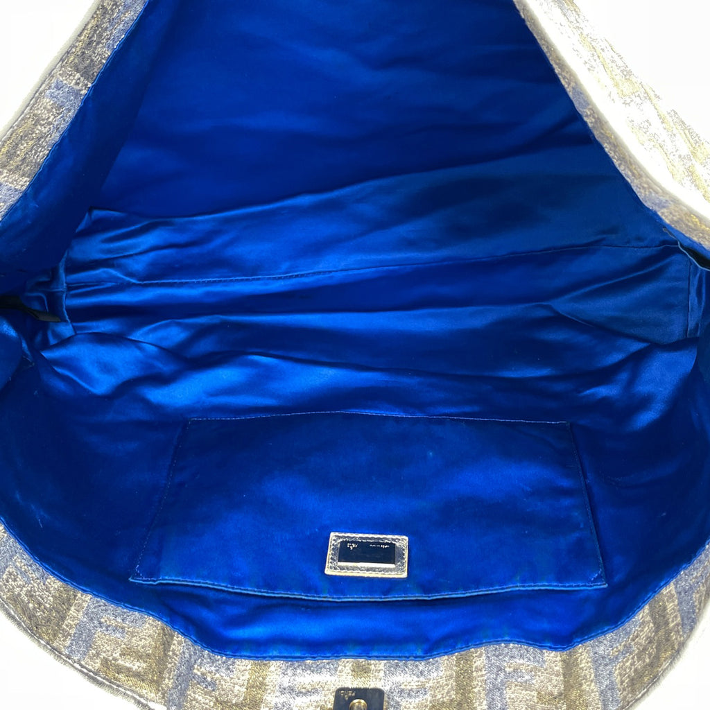 フェンディ ズッカ柄 トートバッグ ショルダーバッグ トートバッグ キャンバス ゴールド 8BH127 レディース 【中古】brbag