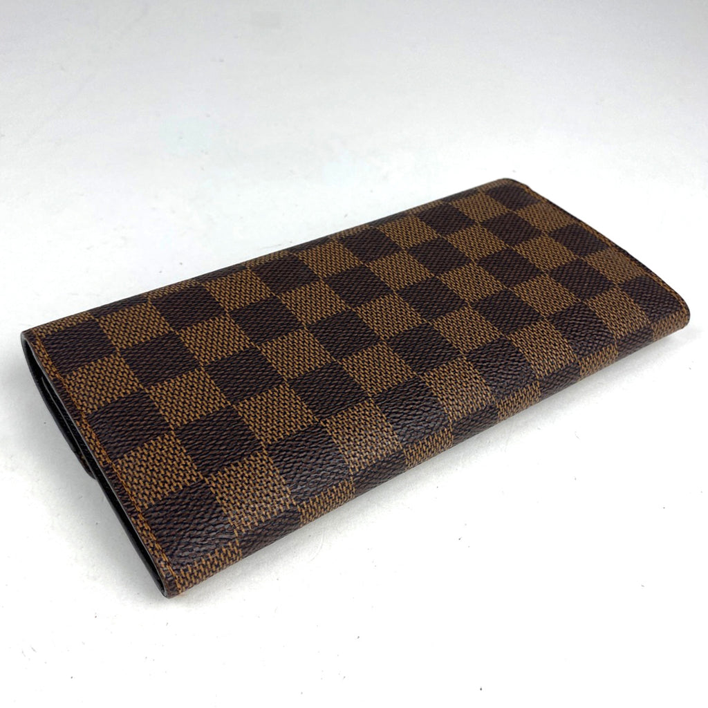 ルイ・ヴィトン ポルトフォイユ エミリー 札入れ 小銭入れ 長財布 ダミエ ブラウン N63019 レディース 【中古】brbag