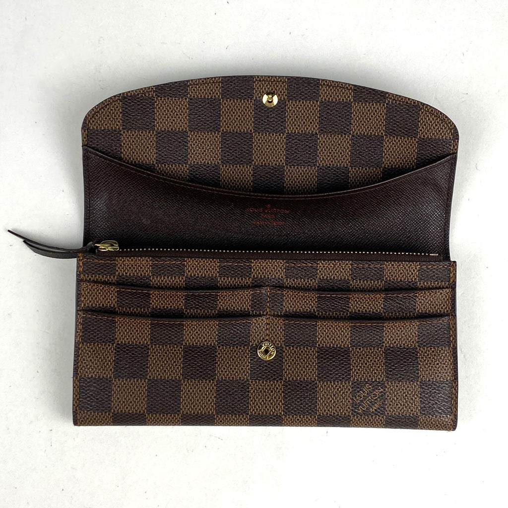 ルイ・ヴィトン ポルトフォイユ エミリー 札入れ 小銭入れ 長財布 ダミエ ブラウン N63019 レディース 【中古】brbag