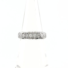 メレダイヤ デザインリング プラチナ 指輪 リング 10号 Pt900 ダイヤモンド レディース 【中古】nbjwl