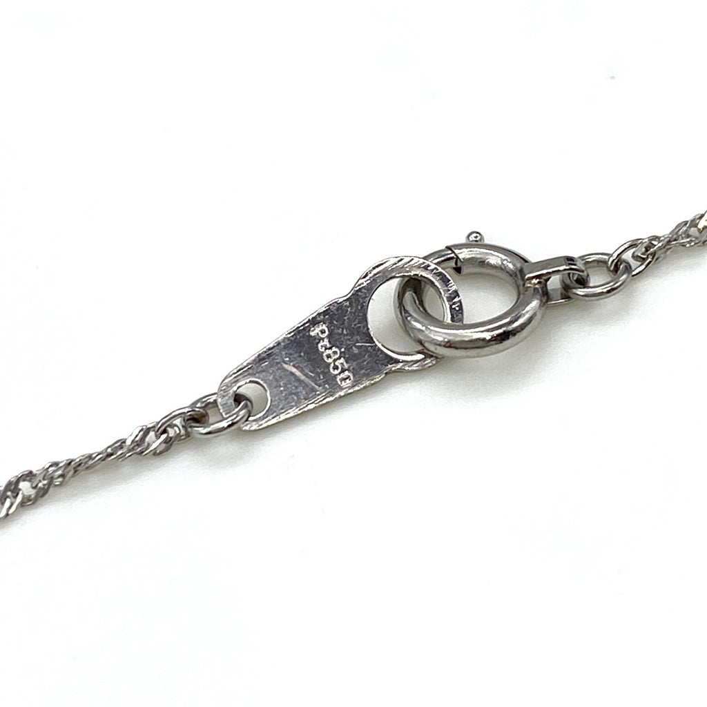 ルビー デザインネックレス プラチナ ペンダント メレダイヤ ダイヤモンド ネックレス Pt900 Pt850 ルビー レディース 【中古】nbjwl