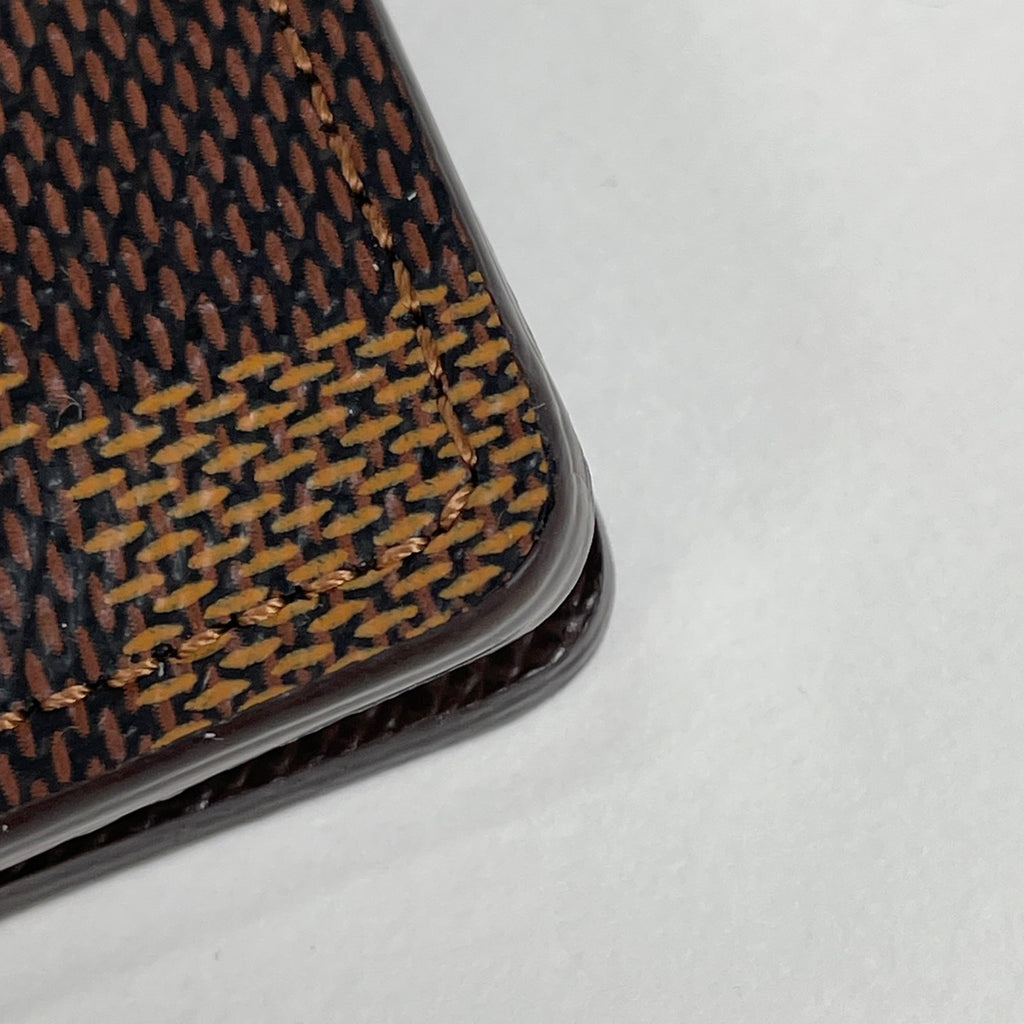 ルイ・ヴィトン オーガナイザードゥ ポッシュ カード入れ 定期入れ パスケース カードケース ダミエ ブラウン N61721 レディース 【中古】brbag