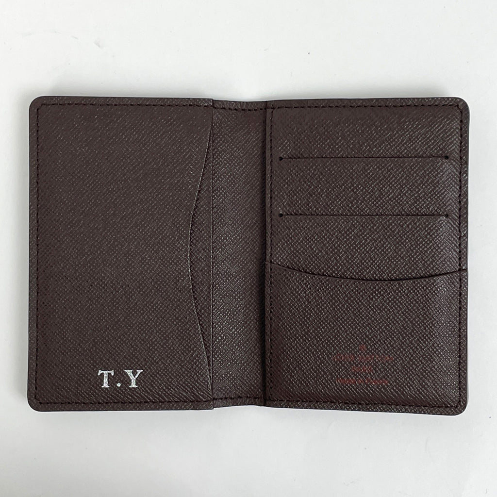 ルイ・ヴィトン オーガナイザードゥ ポッシュ カード入れ 定期入れ パスケース カードケース ダミエ ブラウン N61721 レディース 【中古】brbag