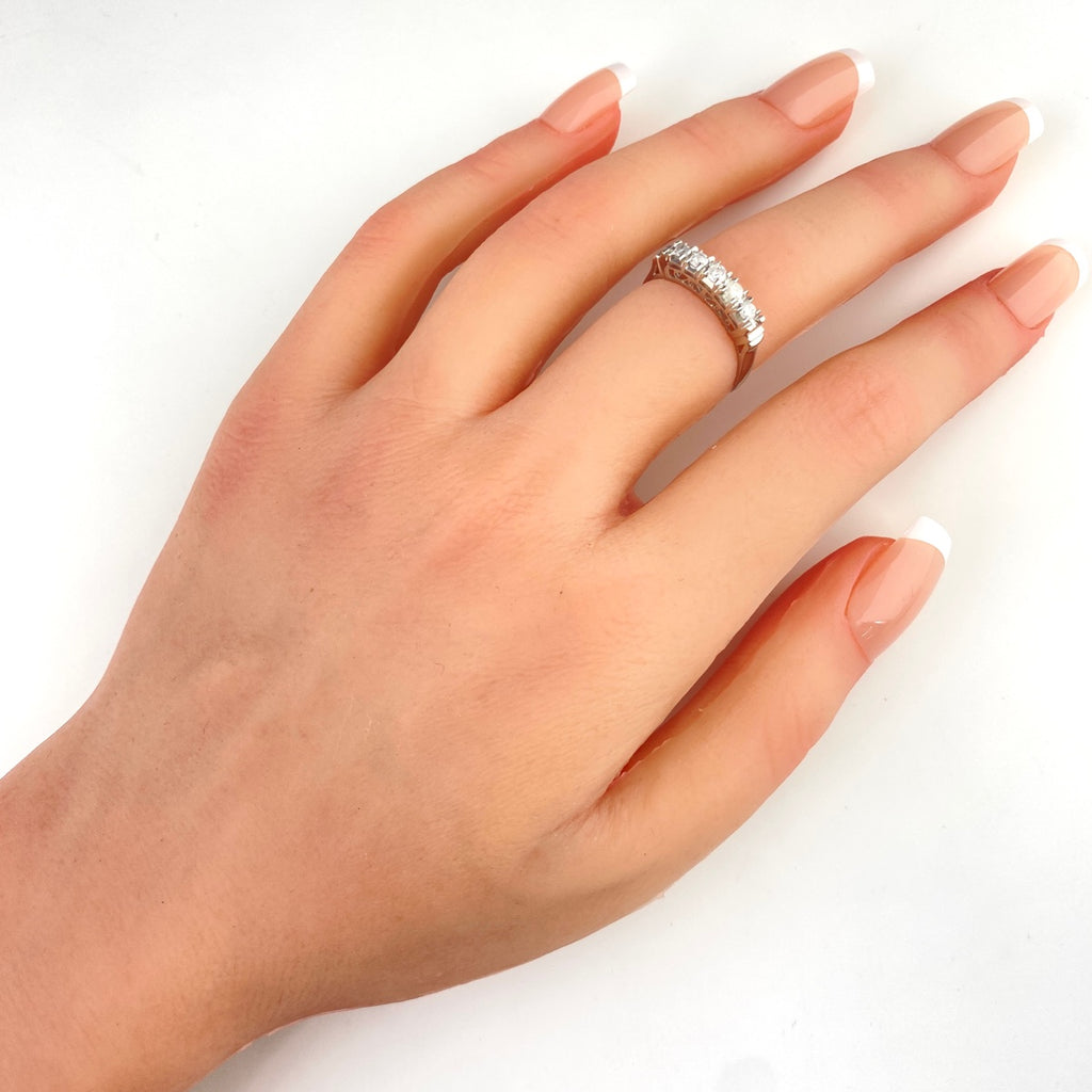 メレダイヤ デザインリング プラチナ 指輪 リング 12号 Pt900 ダイヤモンド レディース 【中古】nbjwl