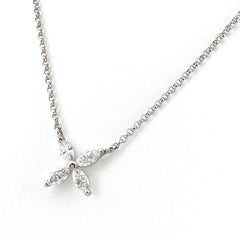 メレダイヤ デザインネックレス プラチナ ペンダント ネックレス Pt900 Pt850 ダイヤモンド レディース 【中古】nbjwl