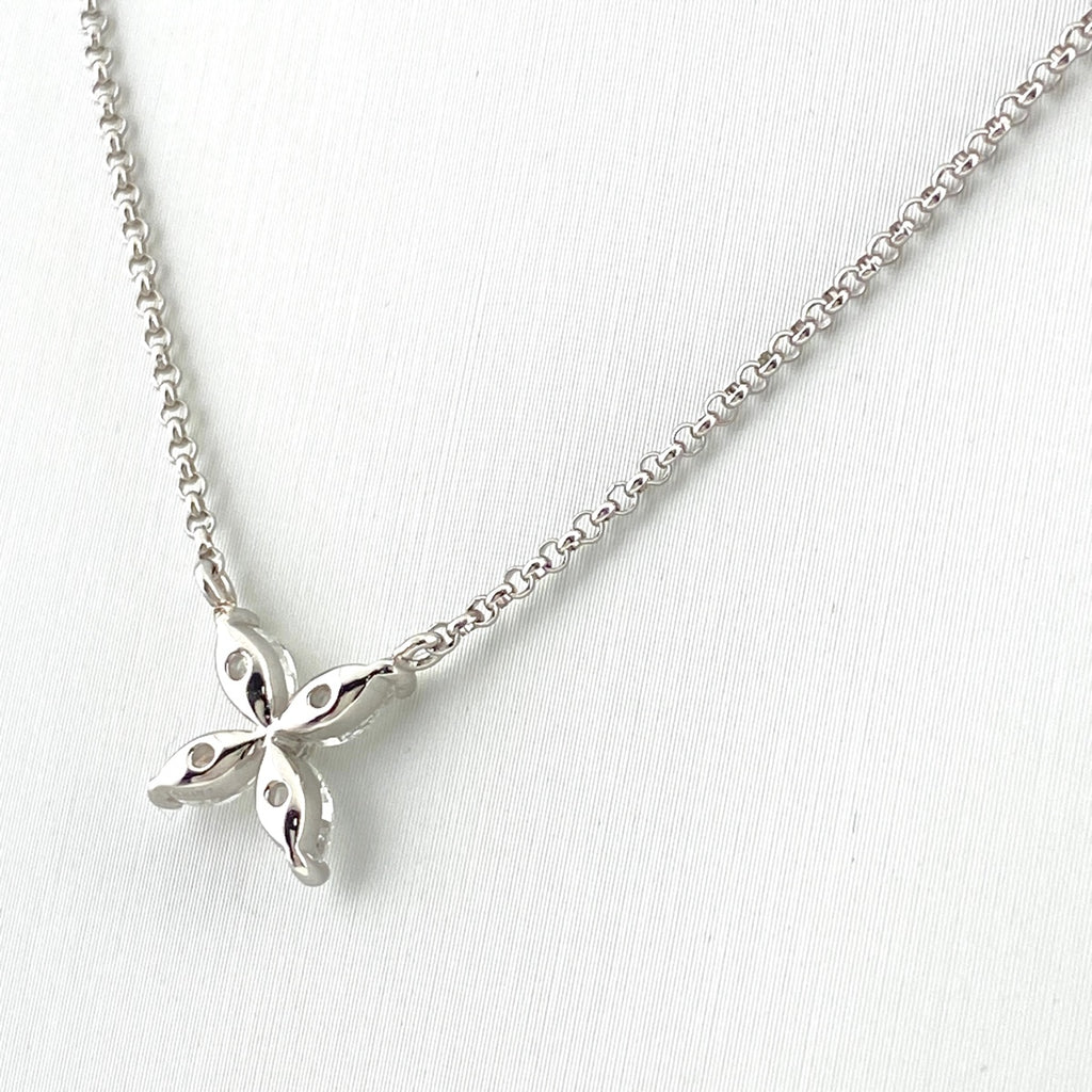 メレダイヤ デザインネックレス プラチナ ペンダント ネックレス Pt900 Pt850 ダイヤモンド レディース 【中古】nbjwl