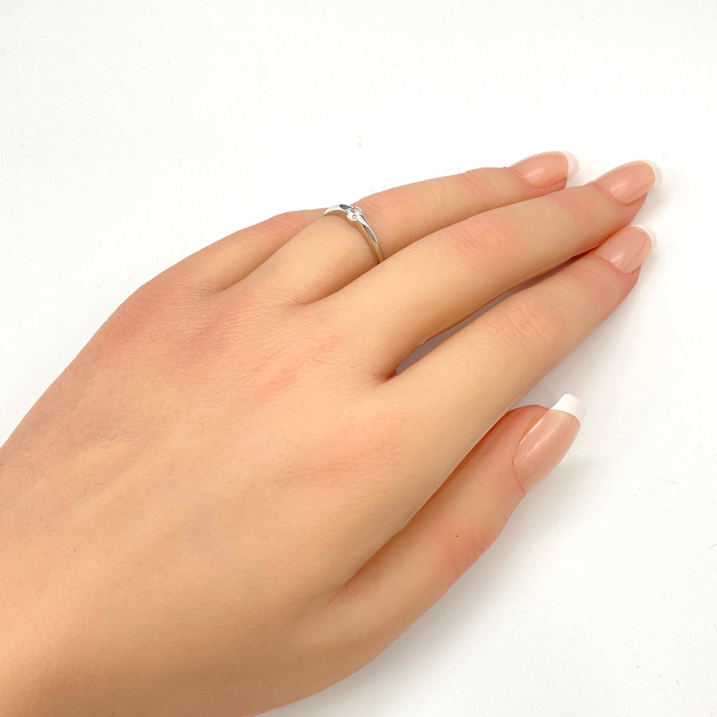 メレダイヤ デザインリング プラチナ 指輪 リング 11号 Pt900 ダイヤモンド レディース 【中古】nbjwl