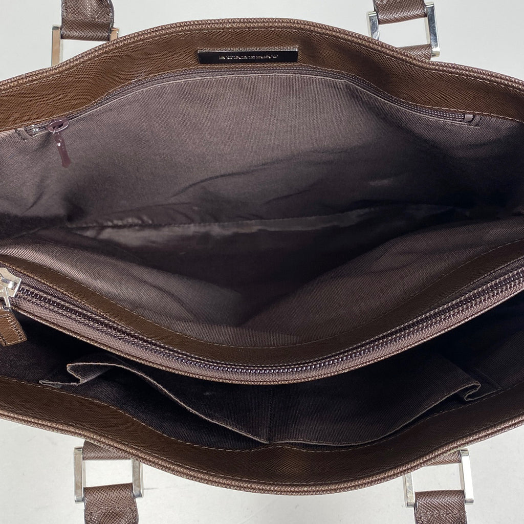 バーバリー チェック柄 ハンドバッグ トートバッグ ロゴ ハンドバッグ キャンバス ベージュ ブラウン レディース 【中古】brbag