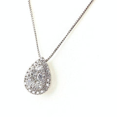 メレダイヤ デザインネックレス プラチナ ペンダント ネックレス Pt900 Pt850 ダイヤモンド レディース 【中古】nbjwl