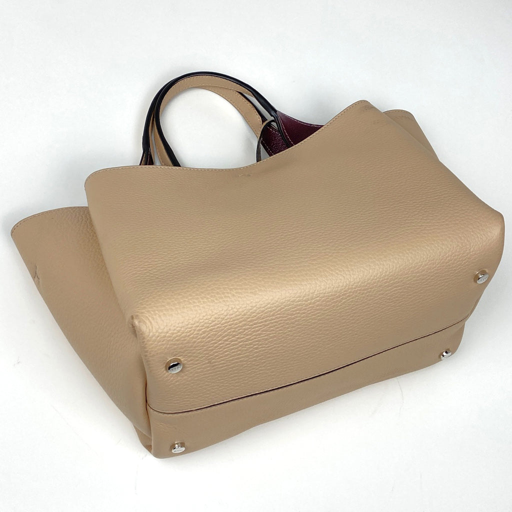 トッズ レザーバッグ ミニ Tタイムレス Tステッチ ハンドバッグ レザー ベージュ レディース 【中古】brbag