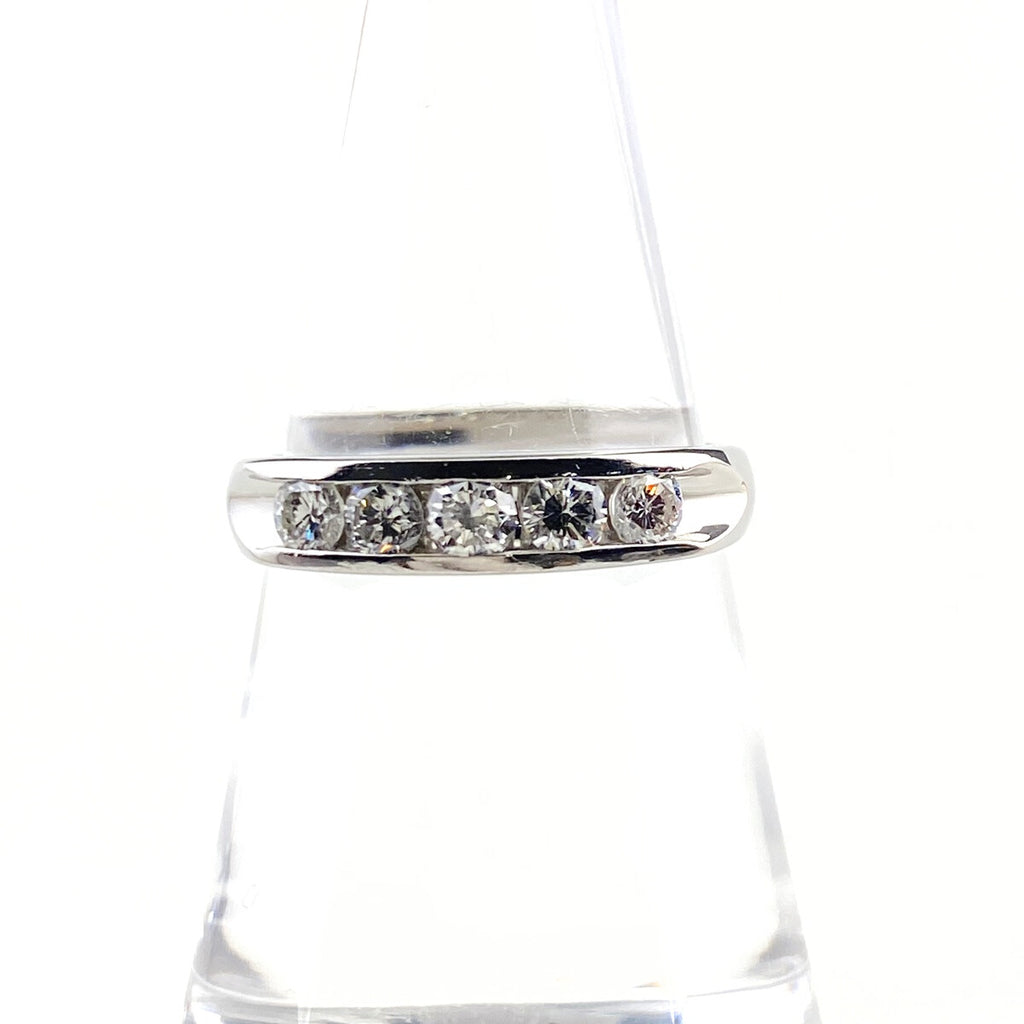 メレダイヤ デザインリング プラチナ 指輪 リング 14.5号 Pt900 ダイヤモンド レディース 【中古】nbjwl