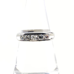 メレダイヤ デザインリング プラチナ 指輪 リング 14.5号 Pt900 ダイヤモンド レディース 【中古】nbjwl