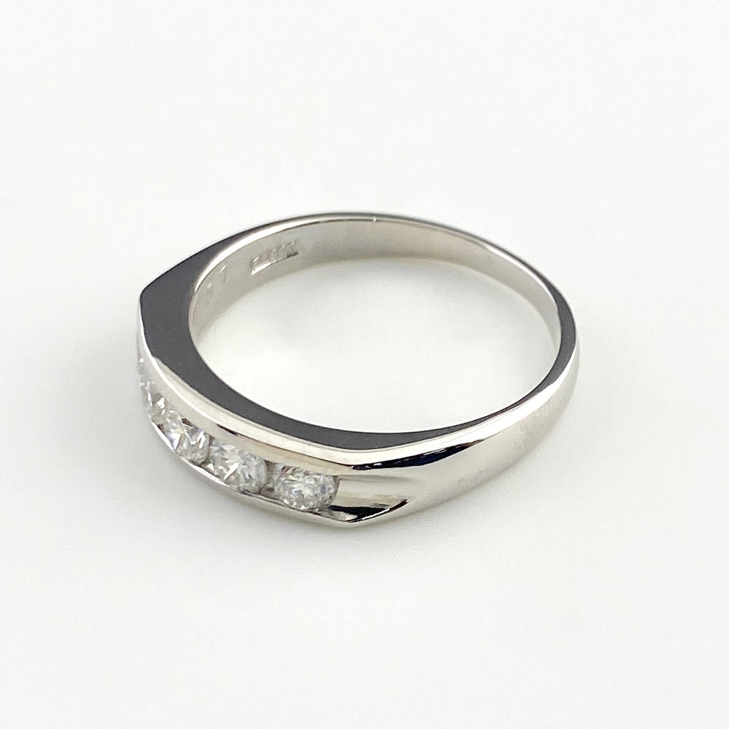 メレダイヤ デザインリング プラチナ 指輪 リング 14.5号 Pt900 ダイヤモンド レディース 【中古】nbjwl