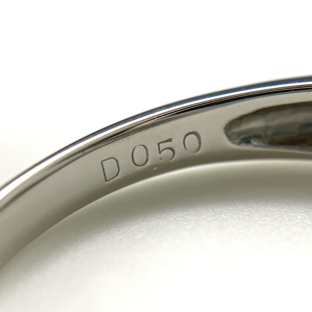 メレダイヤ デザインリング プラチナ 指輪 リング 15号 Pt850 ダイヤモンド レディース 【中古】nbjwl