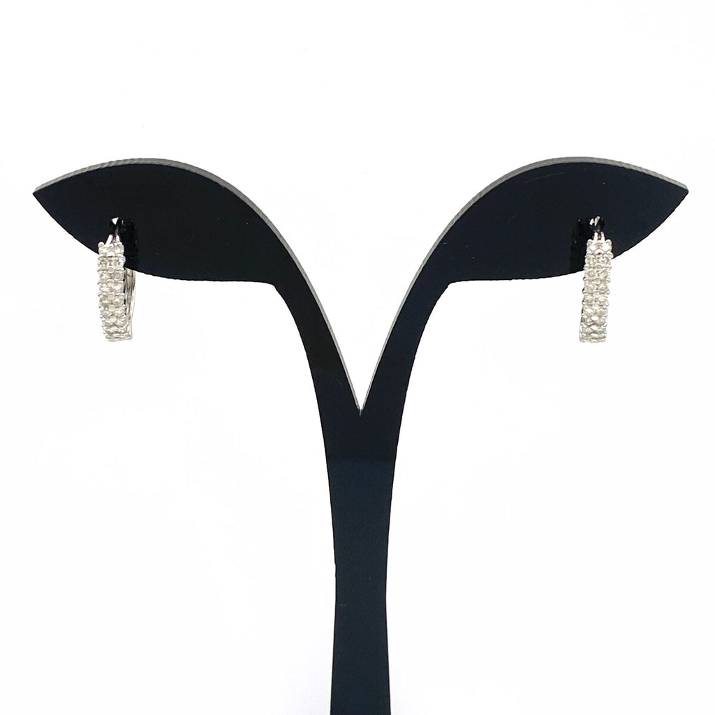 メレダイヤ デザインピアス プラチナ フープ ピアス Pt900 ダイヤモンド レディース 【中古】nbjwl