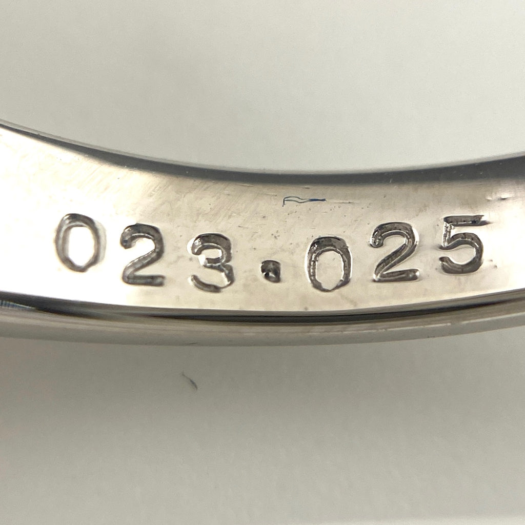 エメラルド デザインリング プラチナ 指輪 メレダイヤ リング 15号 Pt900 エメラルド ダイヤモンド レディース 【中古】nbjwl