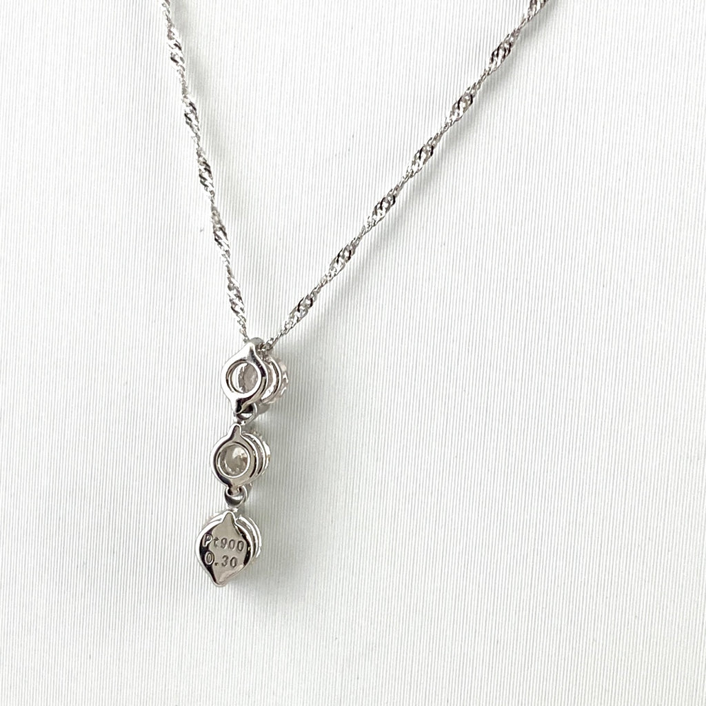 メレダイヤ デザインネックレス プラチナ ペンダント ネックレス Pt900 Pt850 ダイヤモンド レディース 【中古】nbjwl